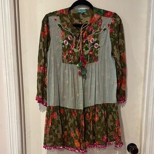 Antica Sartoria beaded overdress/ coverup/ dress: Small